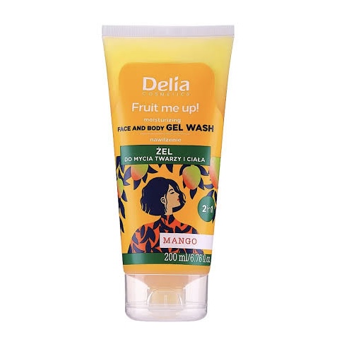Delia face body gel wash 200ml mango