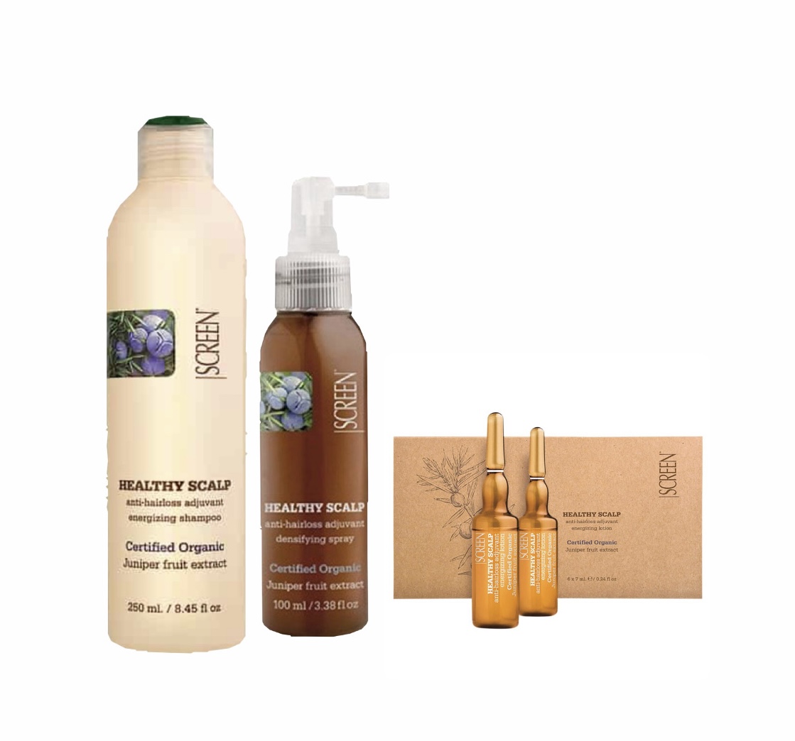 Screen healthy scalp anti hair loss set ( shampoo ,spray , lotion )