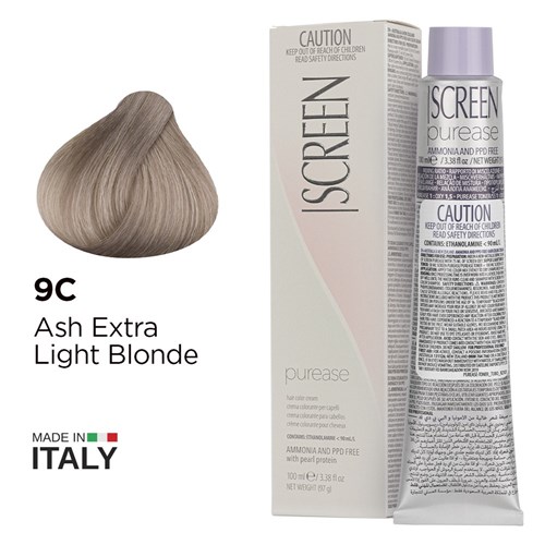 Screen purease color cream 9c ash extra light blonde