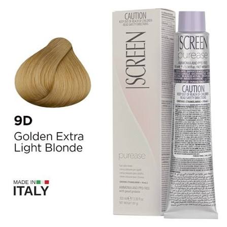 Screen purease color cream 9d golden extra light blonde