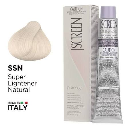 Screen purease color cream ssn natural super lightener