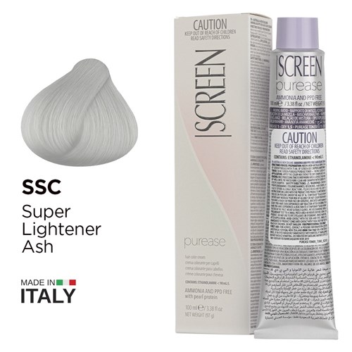 Screen purease color cream ssc ash super lightener