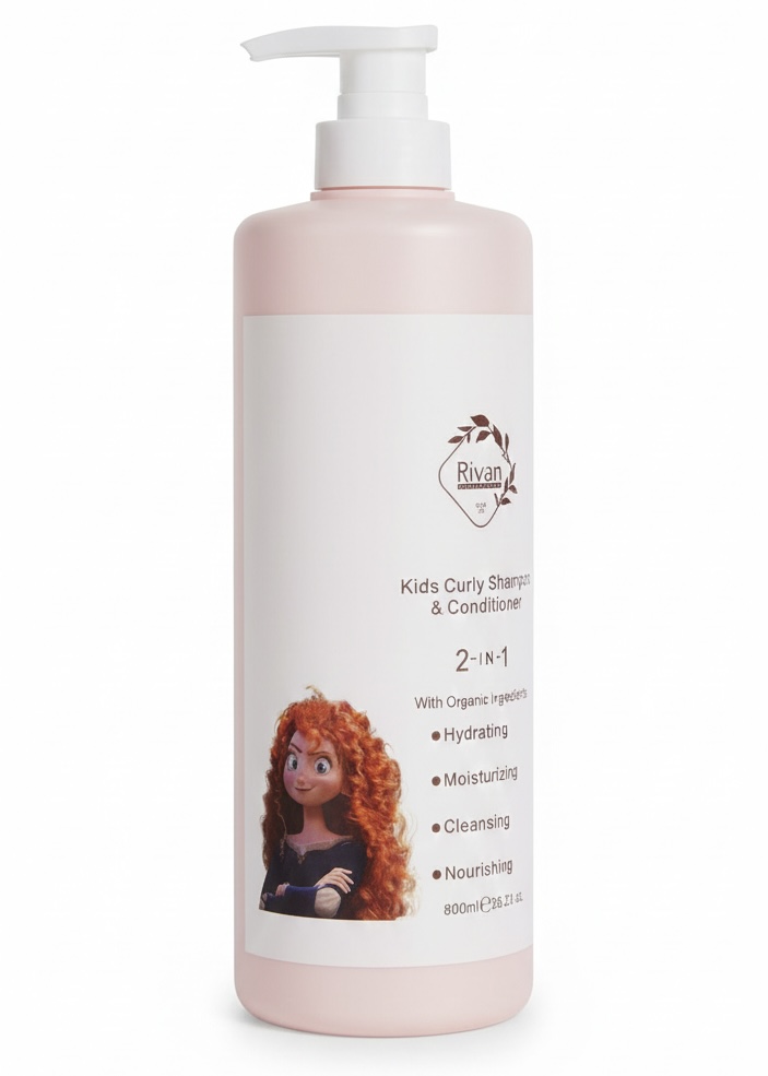 Rivan kids curly shampoo and conditioner 800 ml