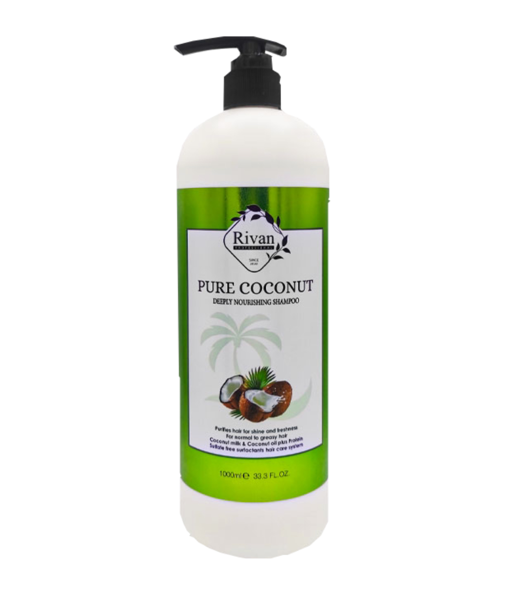 Rivan pure coconut deeply nourishing shampoo 1000 ml