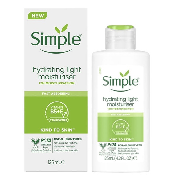 Simple hydrating light moisturiser 125 ml